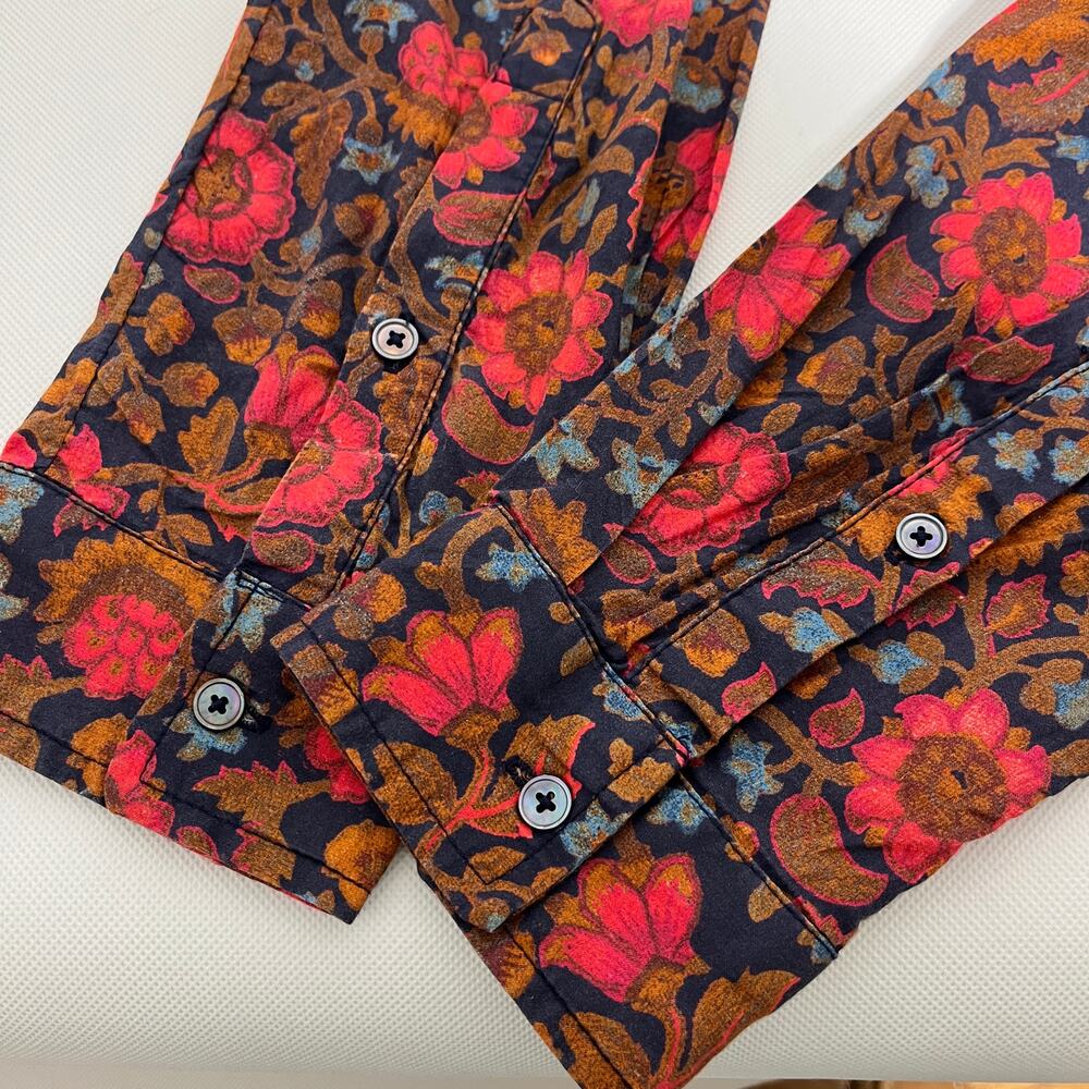 Sundance Fields of Florals Shirt Floral Blue Red - Picture 9 of 9